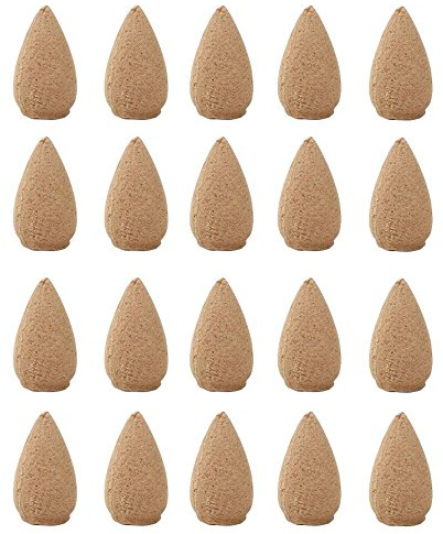 20 Stück Rückfluss Räucherkegel Aromatische Räucherkegel Tower Cones Incense Backflow Natürlicher Sandelholz Weihrauch Kegel Rückfluss Räucherstäbchen für Yoga-Räume oder Wohnkultur