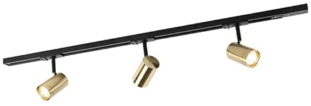 Qazqa jeana - Système sur rail spot luminaire plafond, plafonnier compatible pour led - 3 lumière - L 100 cm - Noir et Or - Moderne - éclairage intérieur - Salon I Chambre I Cuisine I Salle à manger