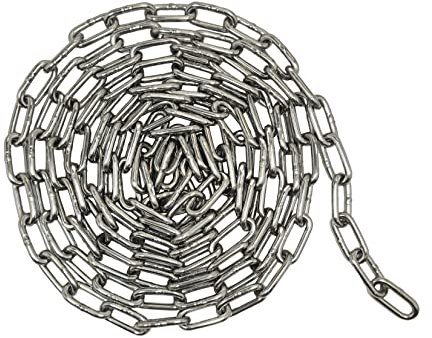 5/32 Zoll x 3 m Schweißkette aus Edelstahl, gerade Gliederkette, für Heimwerker, Schaukel, Haustier, Camping, Kapazität 227 kg