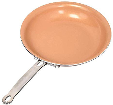 HQQSC Non Stick Skillet Kupferpfanne Bratpfanne mit keramischer Beschichtung Saucepan Oven Suitable Induktionswok Titan Frittieren pan4cm Wok (Color : 28cm)