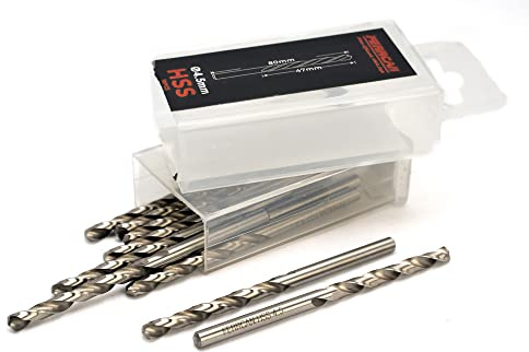 Ferrcan HSS Metallbohrer M2 DIN 338 für Metall, speziell für Eisen, Kohlenstoffstahl, Gusseisen, Aluminium usw. (Packung mit 10 Stück pro Größe) (4.5mm)