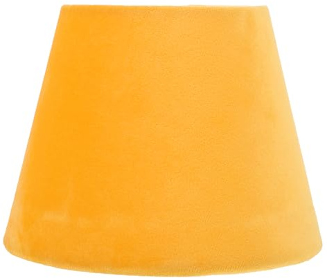 Uonlytech Lampenschirme Samt Stoffschirm Ersatz Samtlampe Lampenabdeckung für E27/ E14 Tischlampe Wandlampe Stehlampe Wandleuchte Pendelleuchte Kerze Kronleuchter Deckenleuchte Gelb