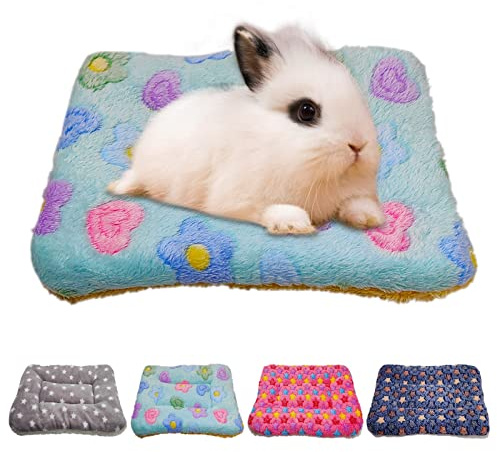 RIOUSSI Hasenbett, Meerschweinchen, warmes Bett für Kleintiere, Kaninchen, Chinchillas, Igel, Baby, Katzen, Frettchen 47 x 35 cm, Blume