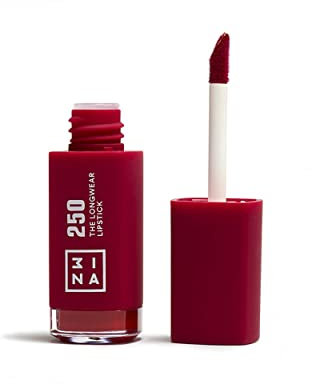 3INA MAKEUP The Longwear Lipstick 250 – Rosa – Rosa Lippenstift mit Hyaluronsäure – matter flüssiger Lippenstift – hochpigmentierte matte Lippenfarbe – Vegan – Cruelty Free