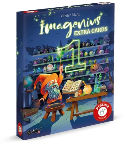 Piatnik 6686 - Imagenius - Extra Cards 1/100 Neue Zaubertafeln und Formeln, die entschlüsselt Werden wollen/Imagenius Erweiterung, Weiß