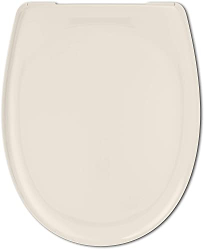 Saqu Toilettendeckel 37x44 cm - Pergamon - WC-Sitz mit Absenkautomatik, Klodeckel Toilettensitz