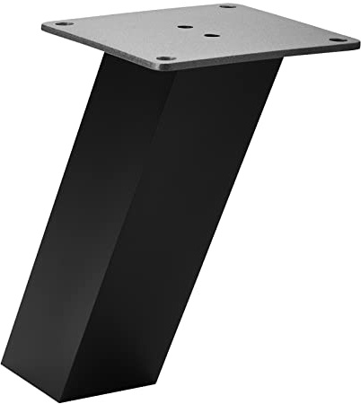 SOTECH Barkonsole Olbia schräg schwarz 50 x 50 mm Höhe 170 mm | Aluminium Thekenfuß für Holzplatten
