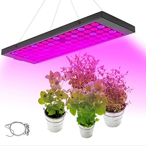 100W LED Plant Grow Light for Indoor Plants with Red Blue IR UV Light Full Spectrum Panel Grow Lamp for Seedlings Veg Flower Seeding Vegetable Flower Succulents Seedlings