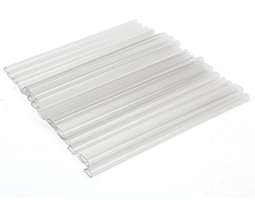 48 Stück 190×15mm PVC Befestigungsclips Sichtschutz, Transparent | Doppelstabmattenzaun Sichtschutz Klemmstreifen, Universal Klemmschienen, Sichtschutzstreifen für Garten und Zaun