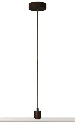 creative cables - Lampe suspension esse14 avec culot S14d - Avec ampoule, Effet Wengé