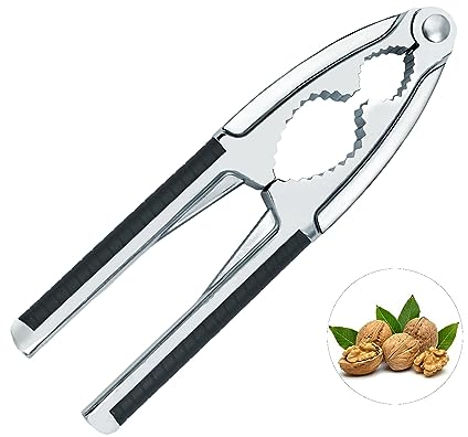 YYMEIDS Nutcracker Walnut Cracker Heavy Duty with Non-Slip Handle Stainless Steel Walnut Opener Tool for Walnut All Sorts of Nuts Shell Seafood