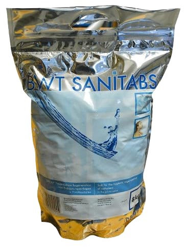 BWT Sanitabs - Sale rigenerante con effetto igienico, in sacchetto da 8 kg, con panno in viscosa SanVo