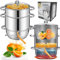 KARL HAUSMANN Extracteur de Jus Vapeur - 8L - Extracteur de Jus Acier Inoxydable - Convient à Tous les Types de Cuisinières, y Compris à Induction - Extracteur Confiture - Extracteur de Jus a Chaud