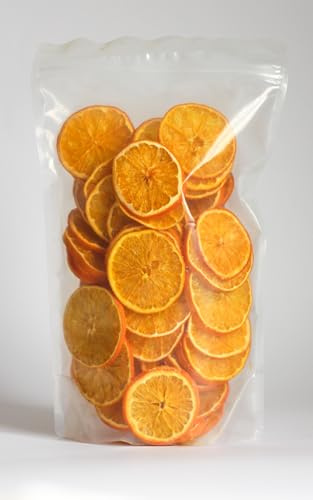 NARANJA VALENCIANA en Rodajas Deshidratada al vacío (calidad de liofilizado) QISU (200 GR) | Para Repostería, Cócteles, Bebidas Calientes (té, glühwein) o como Snack! | Sin azúcares añadidos