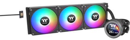 Thermaltake | TH420 V2 Ultra EX ARGB Sync | 420mm AIO CPU Wasserkühlung | 2,1 TFT-LCD (480x480) | MagForce 2.0 Quick Connect | 3x CT140 EX ARGB Sync PWM | sehr leise | Intel LGA1851/1700 & AMD AM5