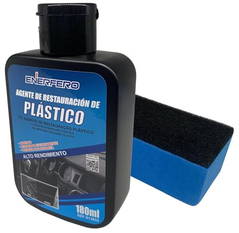 Enerfero - Restaurateur de plastiques de voiture, rénovateur de plastiques et caoutchoucs pour voitures, restaurateur de vieux caoutchoucs, récupère la brillance intérieure et extérieure pour lavage à