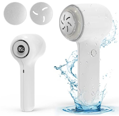 Pedicure Elettrico, Professionale Cura Piedi Ricaricabile, Talloni Screpolati e Pelle Morta, Lima Elettrica per Piedi a 5 Velocità, Rimozione Elettrica dei Calli per Piedi, 3 Testine, Display LED