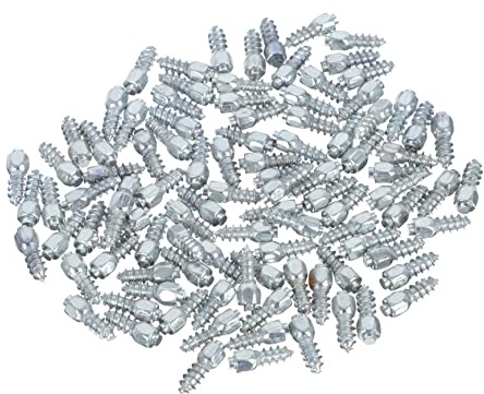 NIYANGLE 100 Pezzi Borchie Per Pneumatici Ruota Di Bicicletta Auto Punte Da Neve Per Stivale Pneumatici Invernali Chiodi Da Neve Per Pneumatici Chiodi Per Pneumatici Da Neve Silver Lega