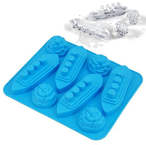 Titanic & Ice-Burg Ship Sailing Ice Cube Bar Novelty Funny Silicon Mould Tray，Titanic,Ice Cubes