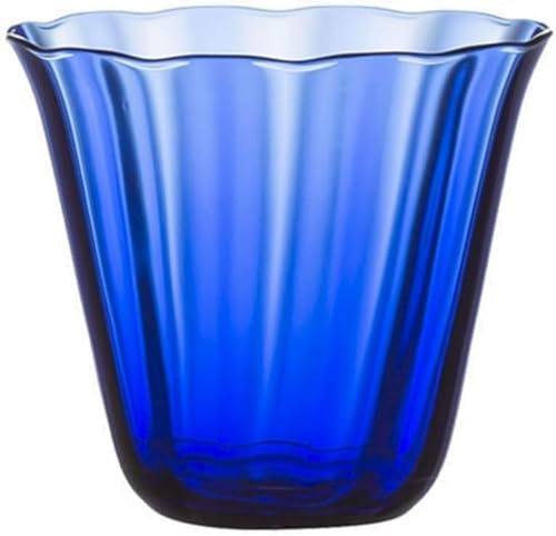 QMOWIZ Bicchieri Whisky Bicchieri da Vino Blu Bicchieri da Cocktail in Vetro Creativo Tazze da tè Senza Stelo Tazze da caffè per Il Bar di casa Tazze da Colazione