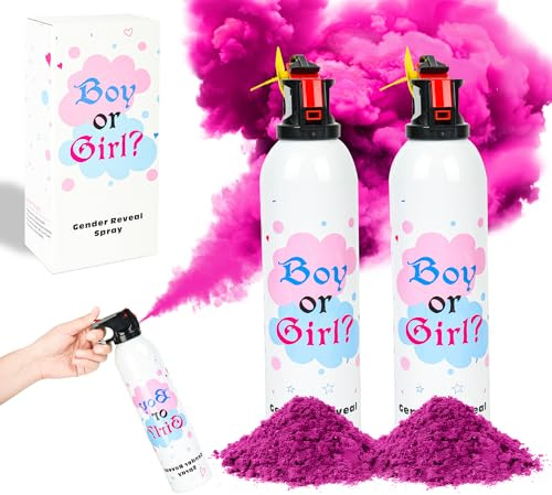 2 piezas grandes de almidón de maíz para revelar el género, ideas de fiesta de revelación de género para bebé, 100% biodegradables, suministros de fiesta de revelación de género (pink)