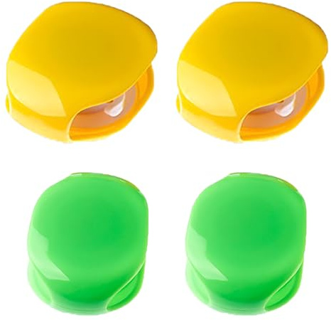 Automatic Cord Reel, Retractable Recovery Cord Reel Wire Collection Organizer, for USB Cables, Headphone Cable, Data Charging Cable Tangle (2*Yellow+2*Green)
