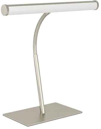 EGLO LED Tischlampe Riccione, Schreibtischlampe mit Flexarm | Tischleuchte Schreibtisch touch dimmbar, Nachttischlampe aus Metall in Silber, warmweiß-kaltweiß