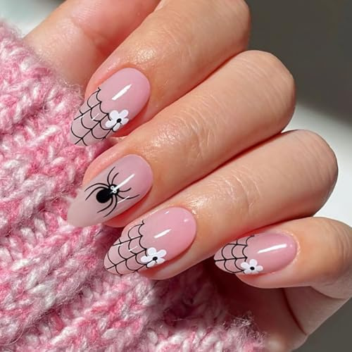 JMEOWIO Nagelfolie UV Härtend Halloween Spinne UV Gel Nail Strips Nagelsticker Nagelaufkleber Nail Art Dekoration Nageldesign Zubehör