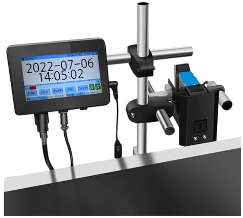 HDXAEW Automatische 12,7-mm-Tintenstrahl-Kodierungsmaschine, Fließbandproduktionsdatum, Chargennummerndrucker, Online-Druck von Verpackungsbeutelkappen auf Allen Oberflächen