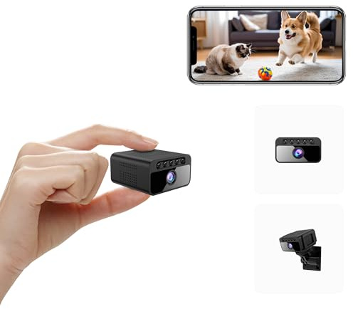 AOBOCAM Mini Spy Camera WiFi Hidden Camera 4K, Covert Security Camera with Night Vision, Motion Detection, 5H Battery, SD Card & Cloud Storage, App Control (Black 1) (Black 1)