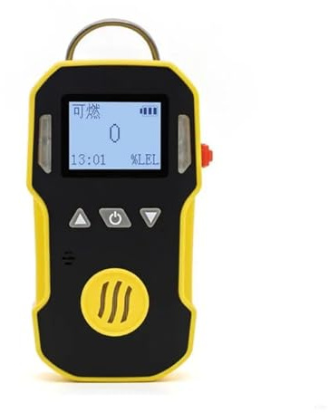Detectores de Gas portátiles H2S/O3/CO/CO2/H2S/O2/NO2 con Alarma de luz y Sonido de Rango 0-100PPM for el Trabajo y el hogar Interior/Exterior(H2S)