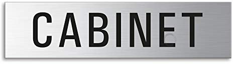 Plaque de Porte - Cabinet | Signalétique en Acier inox brossé 160 x 40 mm No. 27253