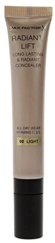 Max Factor Radiant Lift Hydrating and Brightening Concealer, Vitamins C and E, 02 Light, 7ml