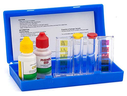 WWD POOL Swimming Pool Spa Water Chemical Test Kit for Chlorine and Ph Test (2 Way Test Kit)