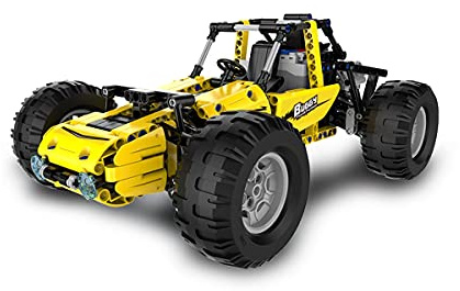 CaDA Ferngesteuerter Buggy in gelb (Allradantrieb) - Klemmbausteine - ArtikelNr. C51043W, Teileanzahl: 522