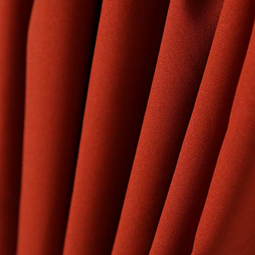 Trend Curtains Blackout Thermal Door Curtain for Caravan with 3 Pencil Pleat – Fully Lined Plain Terracotta Panel (66 Width x 78 Drop, Single Curtain)