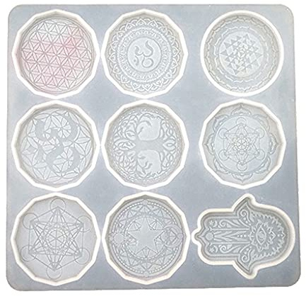 bluce 1 unids flor de la vida colgante molde de silicona hecho a mano regalos DIY artesanía joyería de fundición herramienta collar colgante molde de silicona
