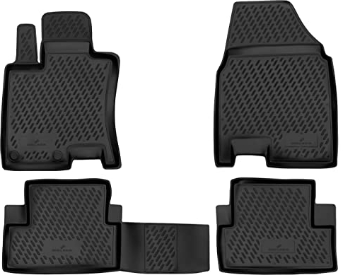 WALSER XTR Gummi Fussmatten Auto für Nissan Qashqai +2 I 12/2006-04/2014, 100% passgenaue Auto Fußmatten, robuste Universal Fußmatte Auto, Gummimatten Auto, Auto Fussmatten Gummi
