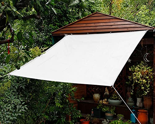 CHBIN Voile d'ombrage Pare Soleil 1.4x2.6M Protection des Rayons 95% UV Terrasse Voile dombrage carrée avec Oeillets, Cordons pour Extérieur Jardin Terrass, Blanc, 22069