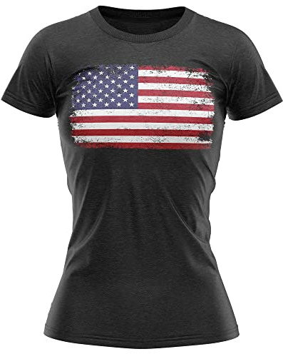 USA Womens T Shirt Unites Stats of America Football Fan Soccer American Ladies Tee