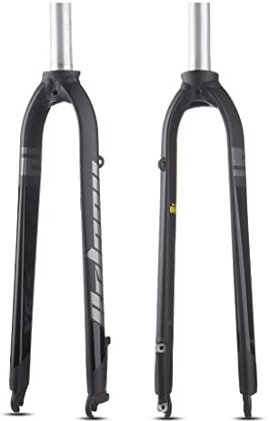 LHHL Fahrradgabel 26/27,5/29 Zoll Mountainbike Starre Gabeln 1-1/8 Voll Aluminiumlegierung Starrer Scheibenbremse MTB Starrgabel,28,6 Mm Gerade Rohr Ultra-Licht MTB Straße XC 800g