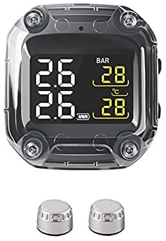 Sistema de Control de presión de neumáticos M3-C. Moto inalámbrica. TPMS. Sistema de Control de presión de neumáticos Real Externo Universal 2 sensores internos externos Pantalla LCD