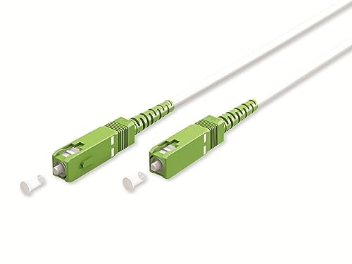 goobay 59598 - Cavo in fibra ottica (FTTH) monomodale (OS2) Simplex/SC APC (8°) maschio a SC-APC (8°) maschio/onda luminosa, 10 m