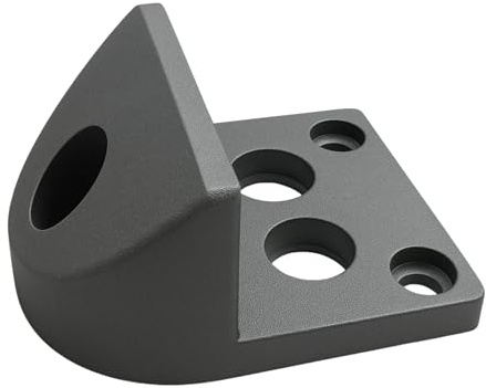 WDB - Torstopper mit Gummipuffer, Auflaufschuh 150 x 130 x H 65 mm | Türstopper, Bodenanschlag für Drehtore, Flügeltore und schwere Türen - robuster Türpuffer