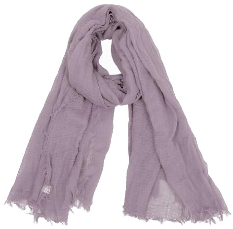 Van Der Rich ® - Schal mit fein gekreppter Oberfläche für Damen und Herren (2-Altrosa, One Size)