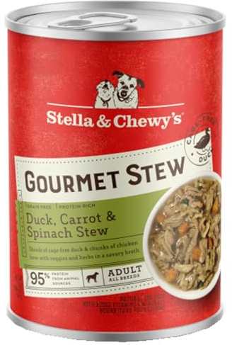 Stella & Chewy's Gourmet Stew Cage-Free Duck with Carrots and Spinach, 12.5 oz (Pack of 12)