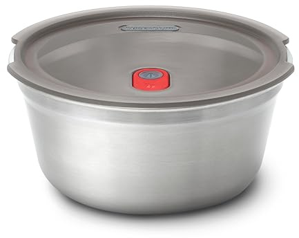 BLACK + BLUM Lunch Bowl - Reusable Meal Prep Containers for Picnic & Camping - Microwavable Stainless Steel Lunch & Dinner Food Storage Box with Leak Proof Lid - Dishwasher & Oven Safe - Large 950ml