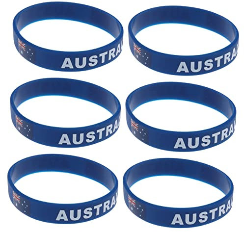 KOMBIUDA 6stücke Länderflaggenarmband Aus Silikon Country-silikonarmband Sportliches Armband Australien