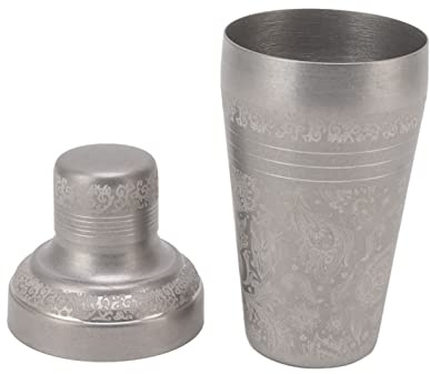 Coctelera De Primera Calidad: Apta Para Lavavajillas, Mezcladora De Bebidas De Camarero De Acero Inoxidable 304 A Prueba De Herrumbre Para Bar(Mezclador de flores grabadas japonesas esmeriladas)