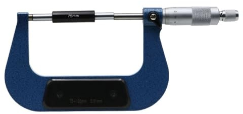 ZPFDSG Bügelmessschrauben Mikrometer 75-100 mm 0,01 mm Außenmikrometer 5201-100 Messgerät Messwerkzeug
